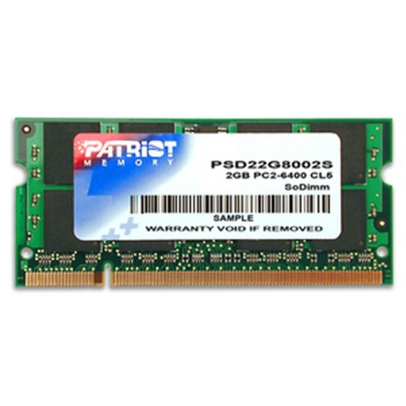 SO-DDR2 2 GB / 800 MHz Patriot Memory (PART NUMBER: PSD22G8002S)