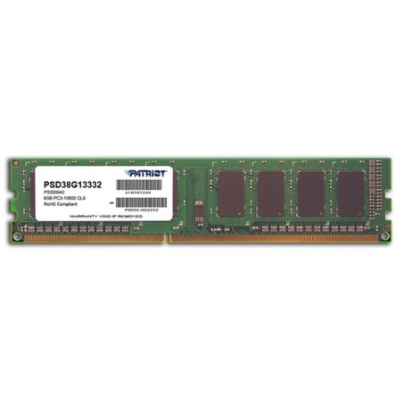 Patriot Memory 8GB PC3-10600 (PART NUMBER: PSD38G13332)