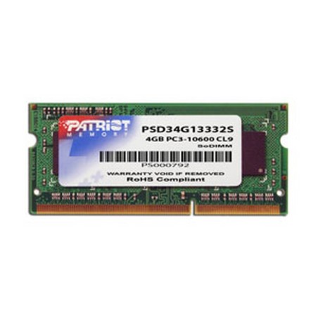 SO DDR3 4GB / 1333 CL9 Patriot Signature (PART NUMBER: PSD34G13332S)